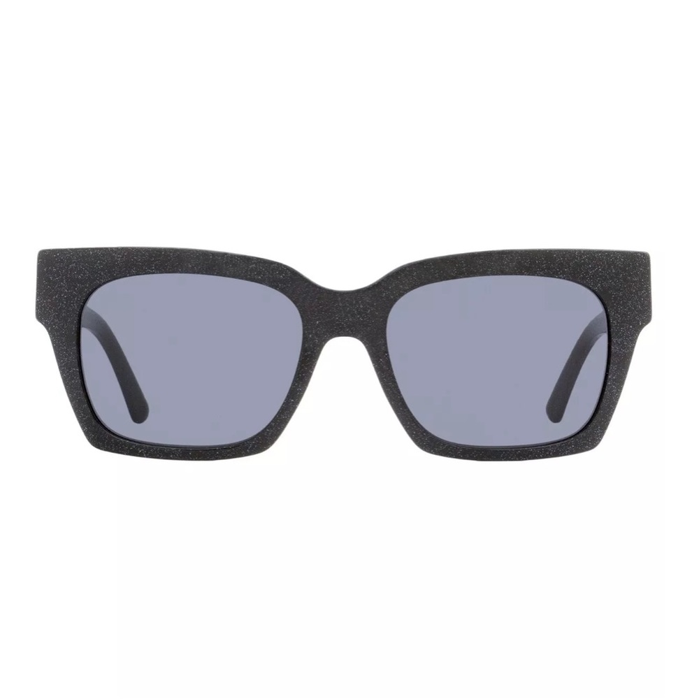 NWT [Jimmy Choo] Jo Black Glitter Women’s Sunglasses with Case - Picture 2 of 7